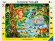 Ravensburger Dschungelbewohner         24p 06171, 24 T. Rahmenpuzzle 