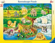 Ravensburger Zoobesuch                 14p 06052, 8-17 T. Rahmenpuzzles 